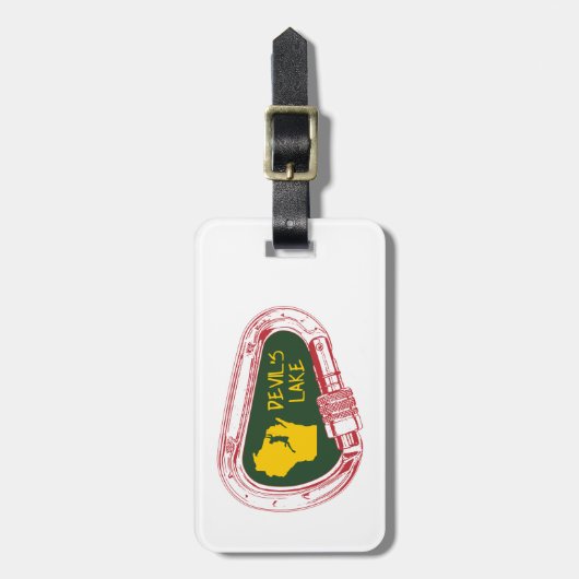 Devil's meer van de klimmer Carabiner Bagagelabel (Voorkant verticaal)