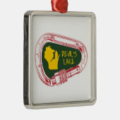 Devil's meer van de klimmer Carabiner Metalen Ornament (Rechts)