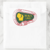 Devil's meer van de klimmer Carabiner Rechthoekige Sticker (Tas)