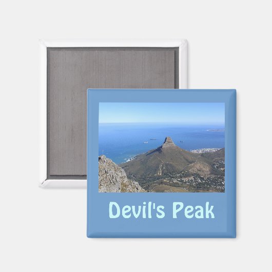 Devil's Peak Mountain, Kaapstad Magneet (Voorkant / Achterkant)