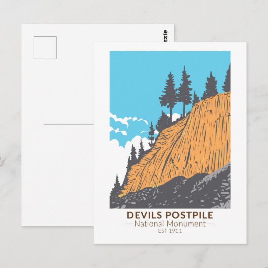 Devils Postpile National Monument  Briefkaart (Voorkant / Achterkant)