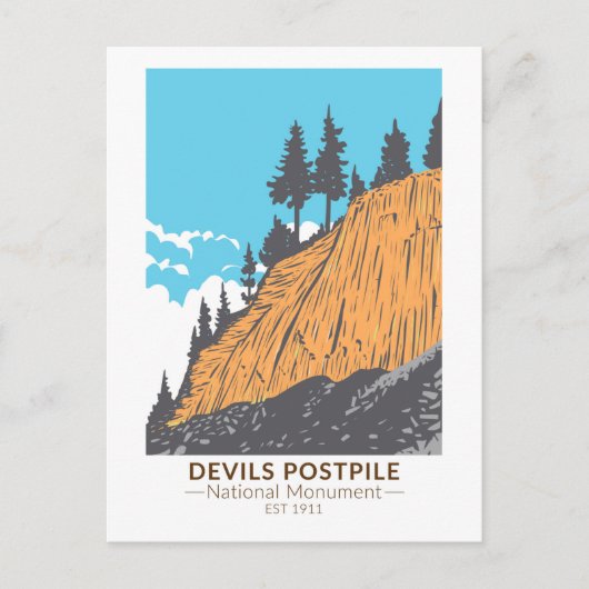 Devils Postpile National Monument Briefkaart (Voorkant)