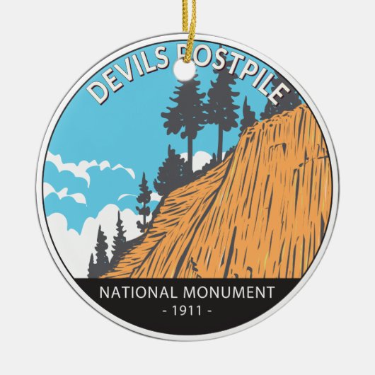 Devils Postpile National Monument  Keramisch Ornament (Voorkant)