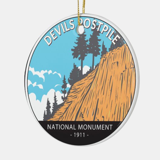 Devils Postpile National Monument  Keramisch Ornament (Links)