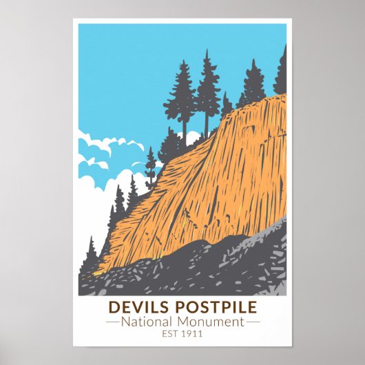 Devils Postpile National Monument  Poster (Voorkant)