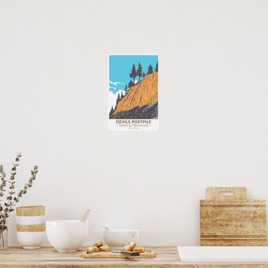 Devils Postpile National Monument  Poster (Keuken)