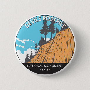 Devils Postpile National Monument Ronde Button 5,7 Cm