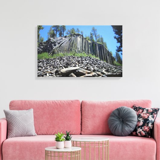 Devils Postpile - Sierra Canvas Afdruk (Insitu (Woonkamer))