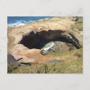 Devil's Punchbowl aan de kust van Oregon Briefkaart