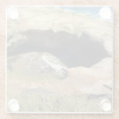 Devil's Punchbowl aan de kust van Oregon Glazen Onderzetter (Achterkant)