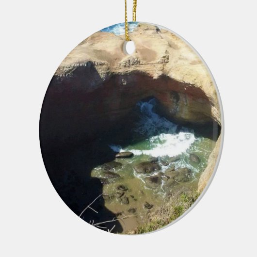 Devil's Punchbowl aan de kust van Oregon Keramisch Ornament (Links)