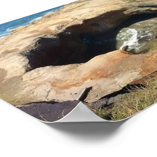 Devil's Punchbowl aan de kust van Oregon Poster (Hoek)