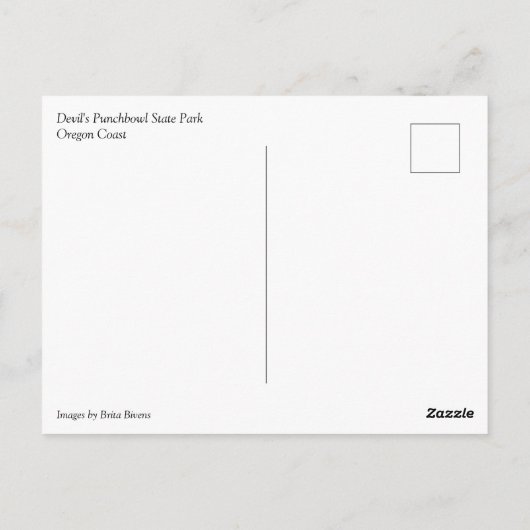 Devil's Punchbowl State Park, OF Briefkaart (Achterkant)