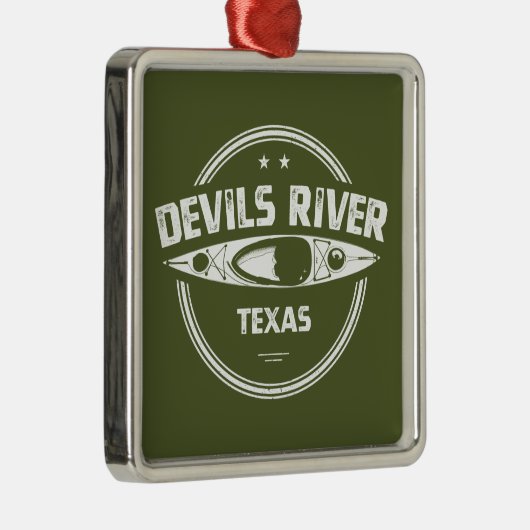 Devils River Texas Kayaking Metalen Ornament (Rechts)
