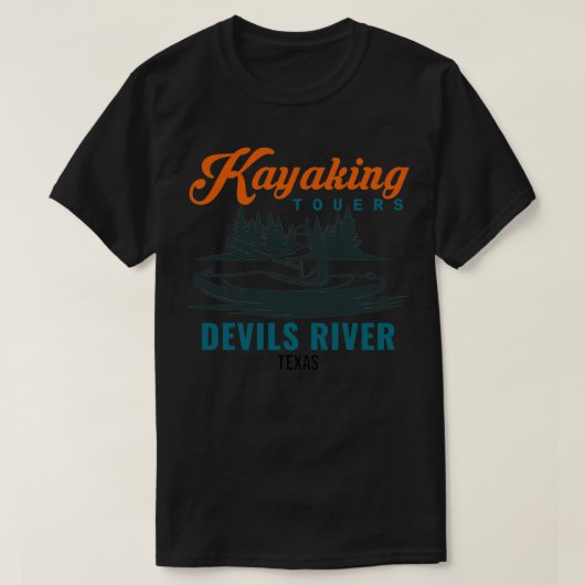 devils river texas kayaking tours canoeing t-shirt (Design voorkant)