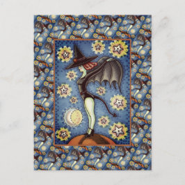 DEVIL'S TAIL WITCH & BAT WINGS, STERRENNACHT SEXY FEESTDAGENKAART