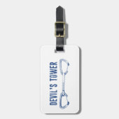 Devil's toren die snel klimmen bagagelabel (Voorkant verticaal)