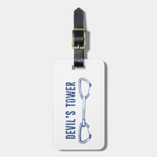 Devil's toren die snel klimmen bagagelabel (Voorkant verticaal)