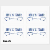 Devil's toren die snel klimmen rechthoekige sticker (Vel)