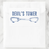 Devil's toren die snel klimmen rechthoekige sticker (Tas)