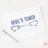 Devil's toren die snel klimmen rechthoekige sticker (Envelop)