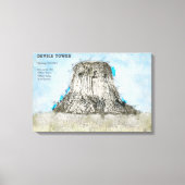 Devils Tower Canvas Afdruk (Voorkant)