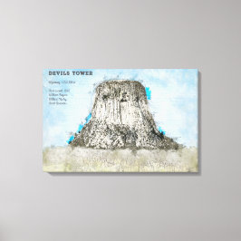 Devils Tower Canvas Afdruk