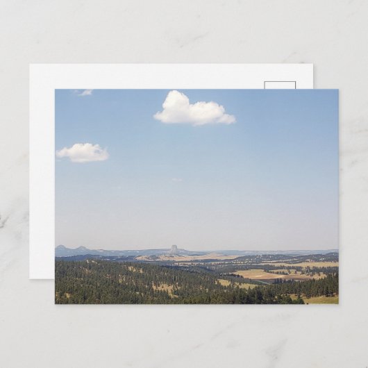Devil's Tower gezien vanuit het zuiden, Wyoming Briefkaart (Voorkant / Achterkant)