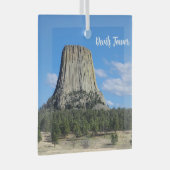 Devils Tower Glas Ornament (Voorkant Rechts)