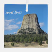 Devils Tower Glas Ornament (Achterkant)