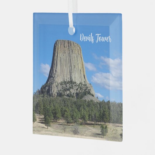 Devils Tower Glas Ornament (Voorkant links)