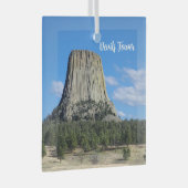 Devils Tower Glas Ornament (Voorkant Rechts)