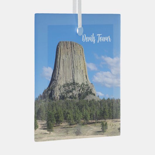 Devils Tower Glas Ornament (Voorkant Rechts)