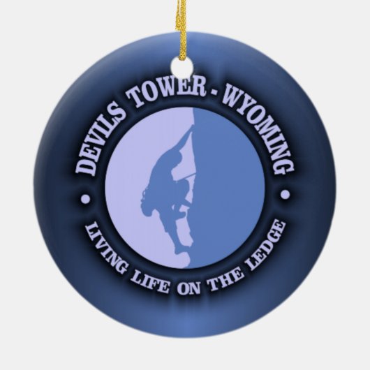 Devils Tower Keramisch Ornament (Achterkant)