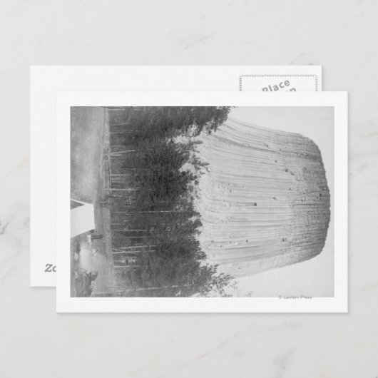 Devil's Tower met 4 mensen op de voorgrond Briefkaart (Voorkant / Achterkant)