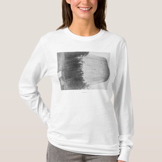 Devil's Tower met 4 mensen op de voorgrond T-shirt (Voorkant)