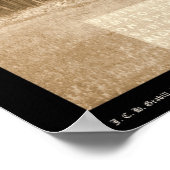 Devil's Tower met Tent in Voorzijde WY 1887 Poster (Hoek)