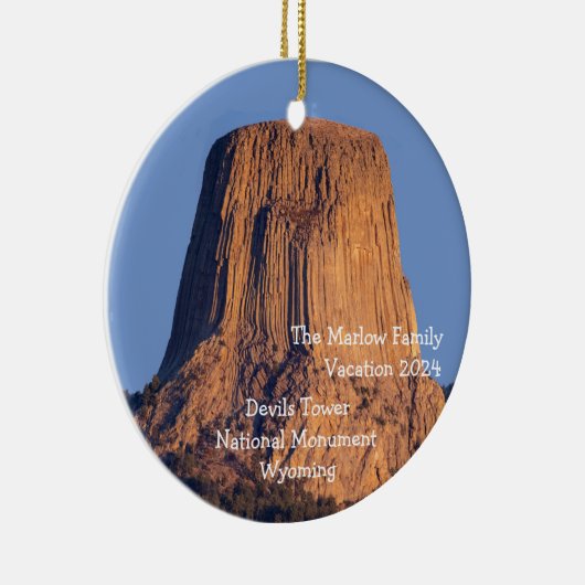 Devils Tower Monument Familie Vakantie Ornament (Rechts)