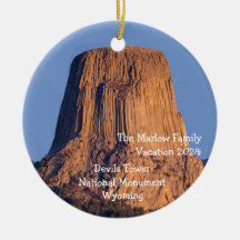 Devils Tower Monument Familie Vakantie Ornament