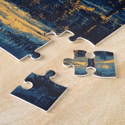 Devils Tower Monument Night Schilderachtig Uitzich Legpuzzel (Zijkant)