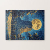 Devils Tower Monument Night Schilderachtig Uitzich Legpuzzel (Horizontaal)