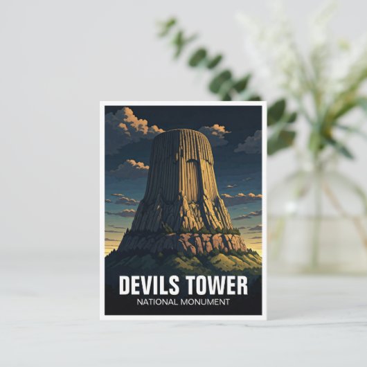 Devils Tower Nationaal Monument Reizen Wyoming Briefkaart (Staand voorkant)