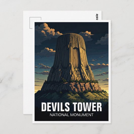 Devils Tower Nationaal Monument Reizen Wyoming Briefkaart (Voorkant / Achterkant)