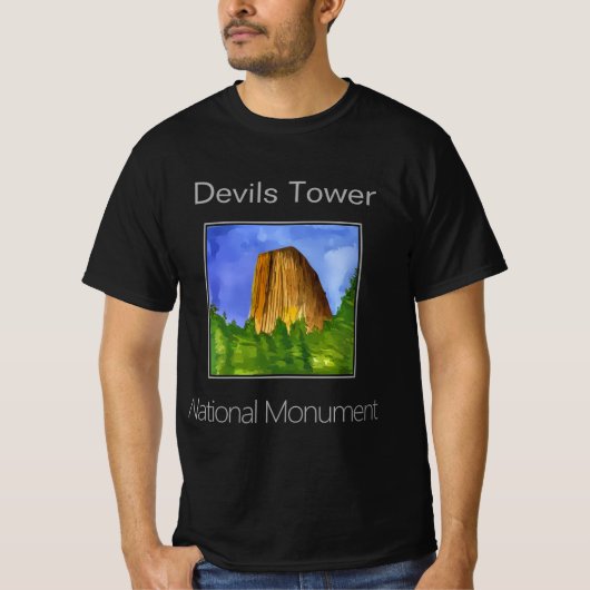 Devils Tower, Nationaal Monument T-shirt (Voorkant)