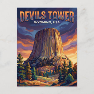 Devils Tower Nationaal Monument VS Briefkaart