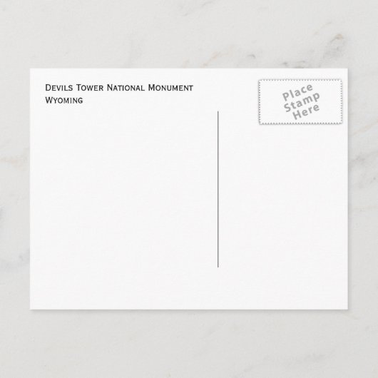 Devils Tower National Monument Briefkaart (Achterkant)