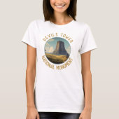 Devils Tower National Monument Distress Cirument ( T-shirt (Voorkant)