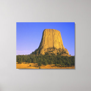 Devils Tower National Monument in Wyoming Canvas Afdruk