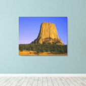 Devils Tower National Monument in Wyoming Canvas Afdruk (Insitu (Houten vloer))