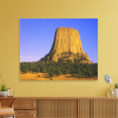 Devils Tower National Monument in Wyoming Canvas Afdruk (Insitu (Woonkamer))